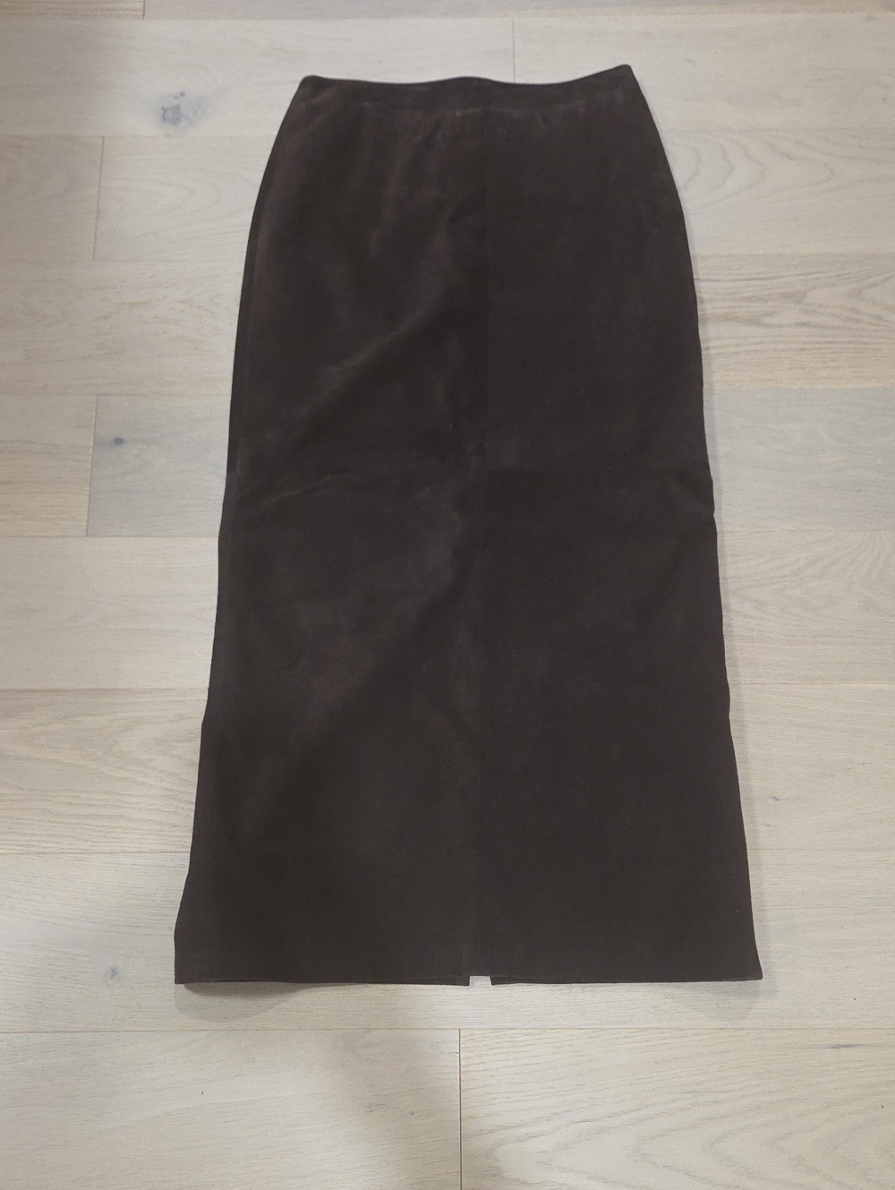 Suede Brown Maxi Skirt